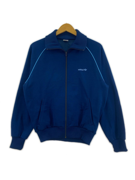 adidas デサント製 西ドイツ ハイネックトラックジャケット S 青