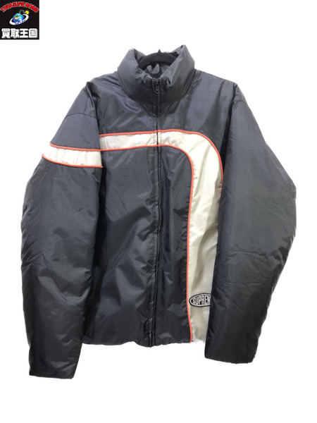 Supreme Stripe Puffer Jacket S 23SS　黒