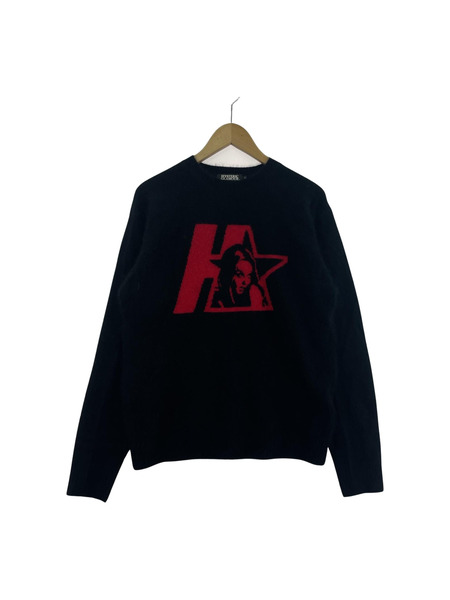 HYSTERIC GLAMOUR STAR WOMAN編込 プルオーバー (L) 02203NS10