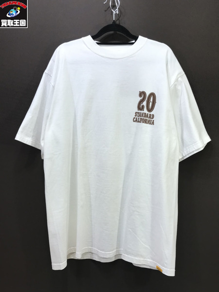 STANDARD CALIFORNIA 20TH ANNIVERSARY LOGO T/XL/白/ホワイト/スタンダードカリフォルニア[値下]