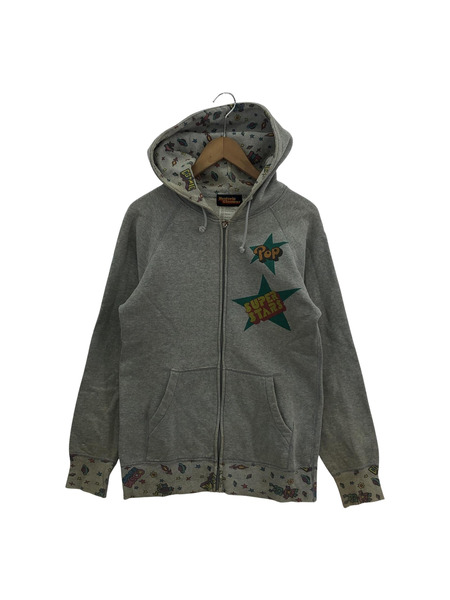 HYSTERIC GLAMOUR 90S ZIP UP パーカー F グレー