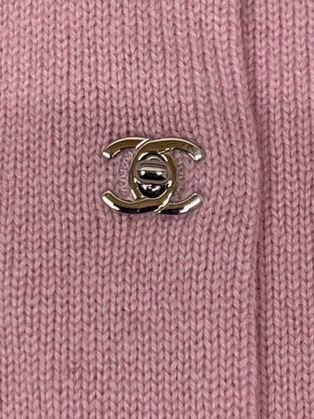 CHANEL ターンロックボタン ニット カーディガン Size34 ピンク 本体のみ シャネル ココマーク カシミヤ カシミア