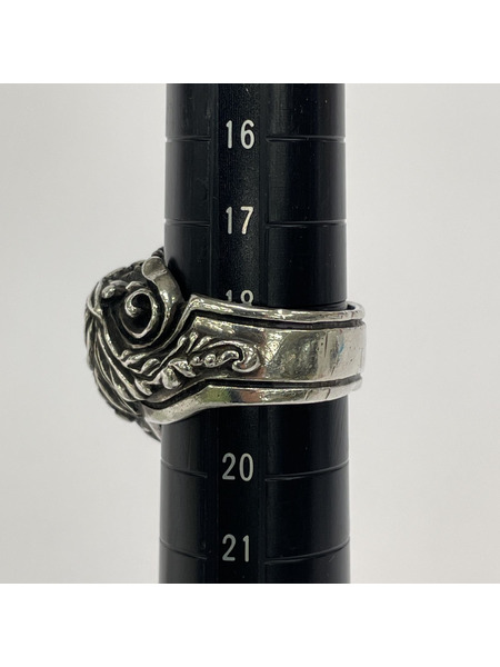 Leathers and Treasures Scroll Heart Stone ring SV925