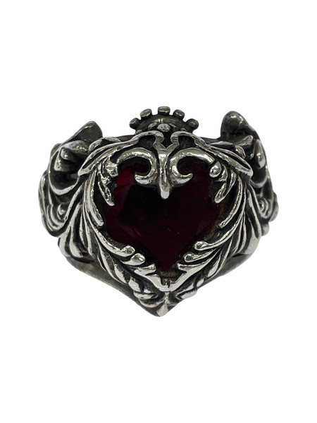 Leathers and Treasures Scroll Heart Stone ring SV925