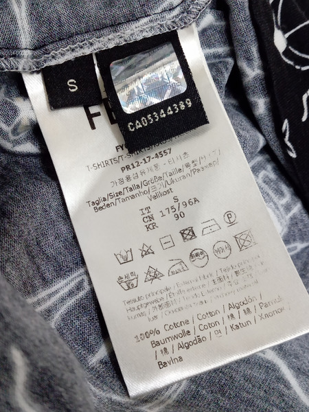 メンズラグ衣料 FENDI スーパーバグズ  モンスター Tシャツ S