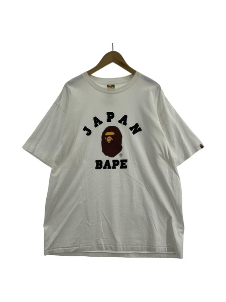 A BATHING APE JAPAN COLLEGE CITY TEE 2XL WHT