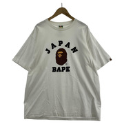 A BATHING APE JAPAN COLLEGE CITY TEE 2XL WHT