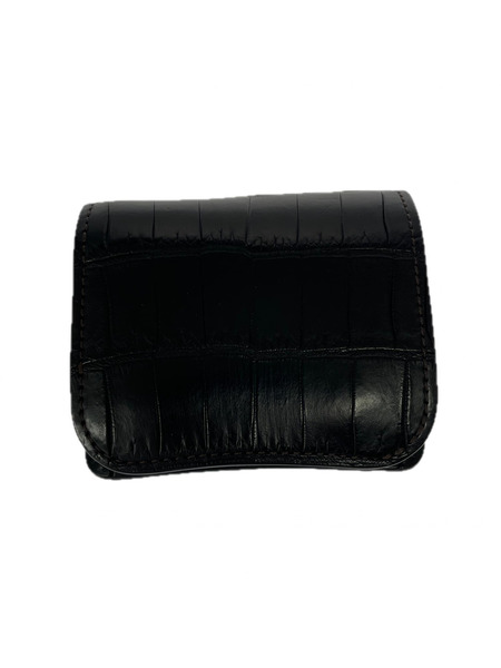 WILD SWANS 小銭入レ・コインケース palm v2 クロコレザー 黒