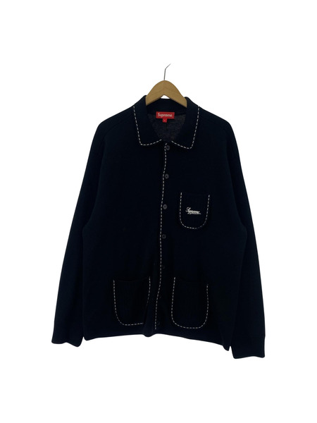 Supreme 22AW/Contrast Stitch Button UP L