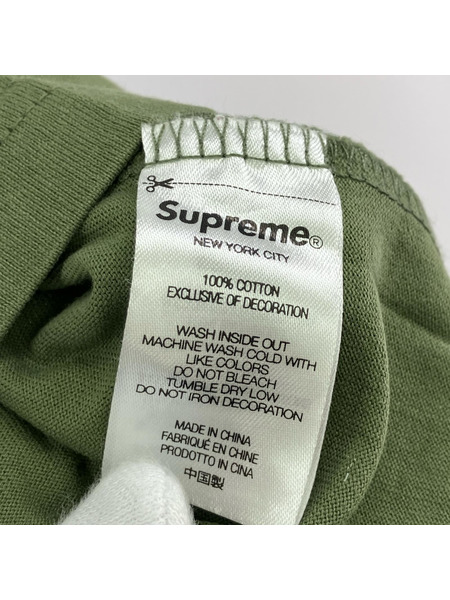 Supreme 半袖Tシャツ・カットソー flames Tee カーキ (XL)