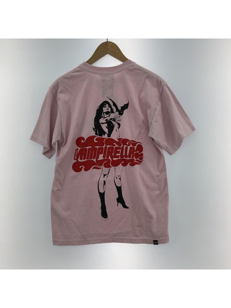 HYSTERIC GLAMOUR VAMPIRELLA/FLAME LOGO TEE S ピンク