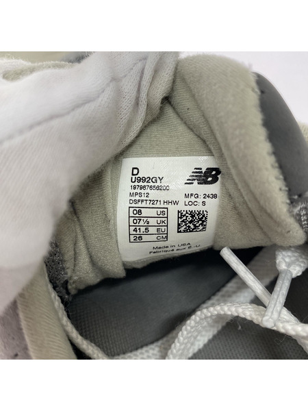 NEW BALANCE スニーカー U992GY GRY[値下]