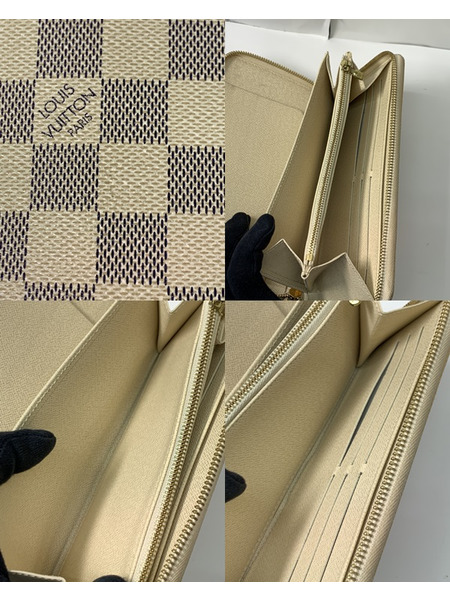 LV ダミエ・アズール ジッピー オーガナイザー N60012 開封品 ボールペン付き ルイ ヴィトン LOUIS VUITTON  長財布 ロングウォレット ラウンドウォレット