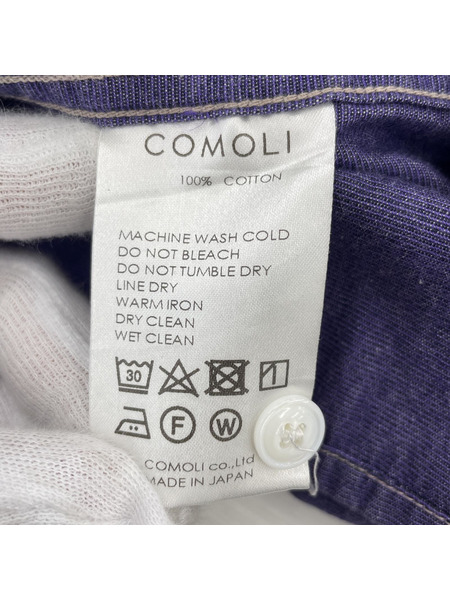 COMOLI 18AW オープンカラーシャツ（3）紫