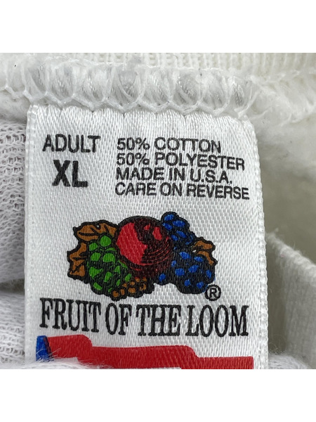 90S FRUIT OF THE ROOM ペイントスウェット 白 XL[値下]