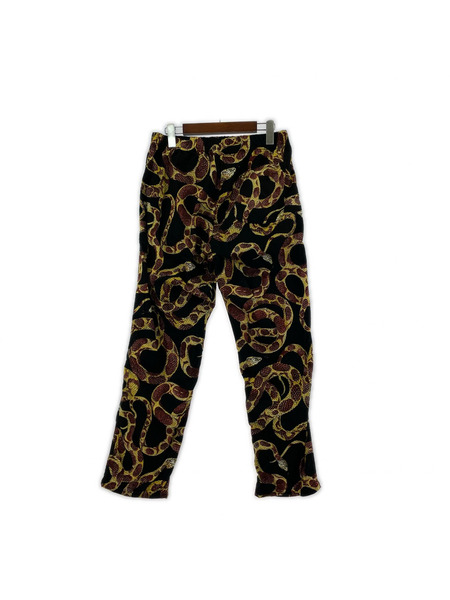 CALEE スネーク 総柄パンツ ブラック系