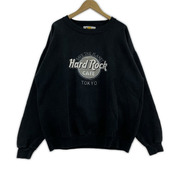 HardRockCAFE/刺繍スウェット/XL/BLK