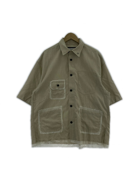MAISON SPECIAL ステッチデザインプライムオーバーレイルローダーショートスリーブシャツ