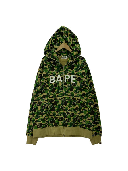 A BATHING APE パーカー(ジップアップ) カモフラ/カーキ フルジップ 2XL