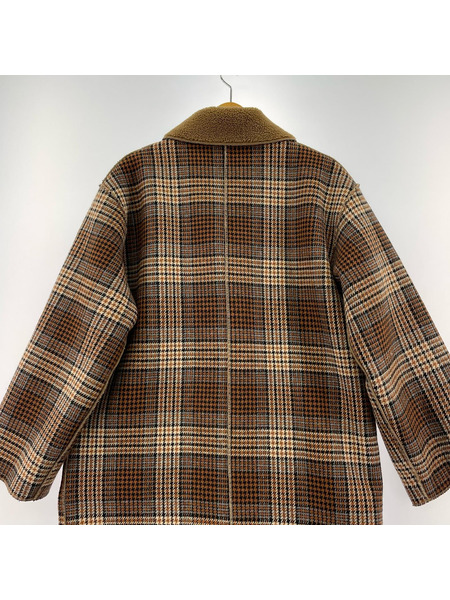 jouetie ソノ他 千鳥チェック ボアコート