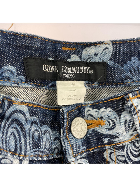 デニム・ジーンズ ozone community バタフライプリントデニム W27