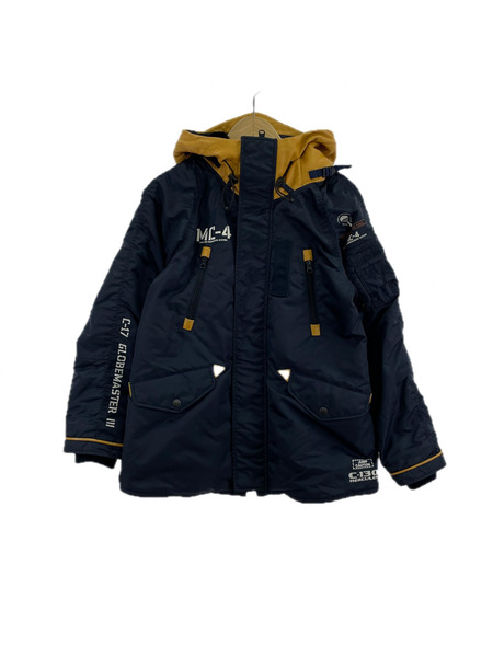 AVIREX ダウンジャケット SHORT N-3B REMODEL ネイビー (M)