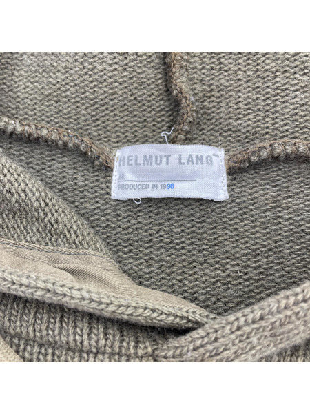 HELMUT LANG 1998年製 本人期 ニットパーカー カーキ