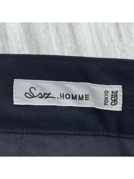 SSZ HOMME 25AW Conference Slacks 2タックワイドスラックス XL 黒