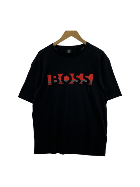 HUGO BOSS ラバーロゴ S/Sカットソー BLK (XS)