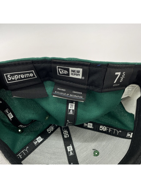 Supreme キャップ 22FW Money Box Logo New Era 緑