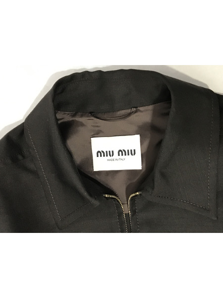 メンズラグ衣料 miumiu/ロゴモヘア ブルゾンジャケット[値下]