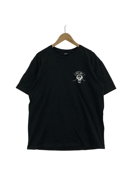 STUSSY　スカルTシャツ/L