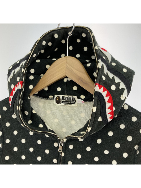 A BATHING APE Dot Shark full zip hoodie XS