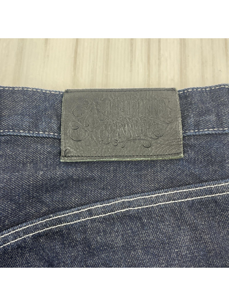 BUDSPOOL/麻LOGO DENIM PANTS