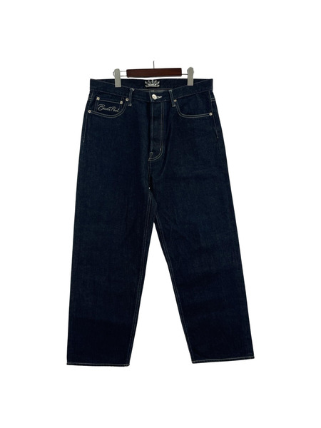 BUDSPOOL/麻LOGO DENIM PANTS