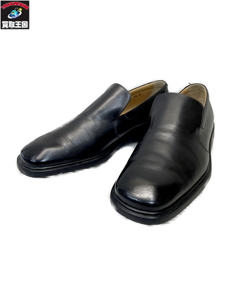 BALLY スクエアトゥ レザースリッポン 7 1/2E 黒