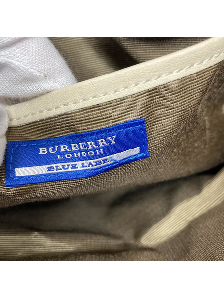 BURBERRY BLUE LABEL　トートキャンバスレザーバッグ