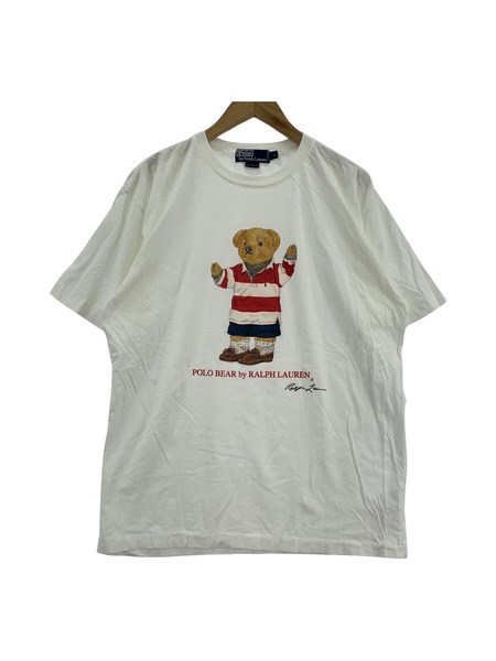 POLO RALPH LAUREN 半袖Tシャツ・カットソー 90s ポロベアー HWT L[値下]