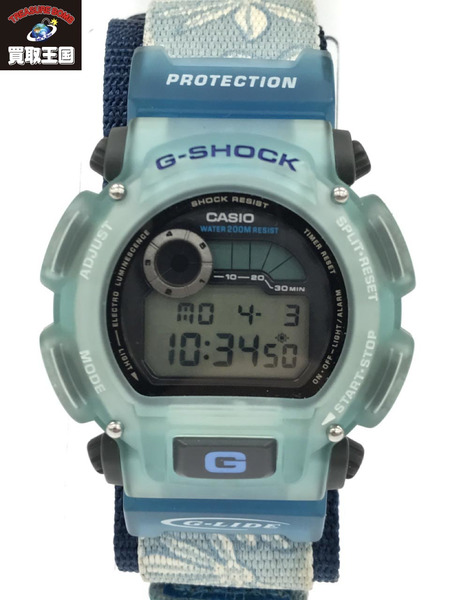 G-SHOCK クォーツ腕時計 DW-9000 デジタル 花柄バンド 青系[値下]