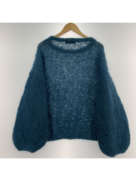 CASEY-CASEY STITCH CREW NECK MOHAIR XS ブルー