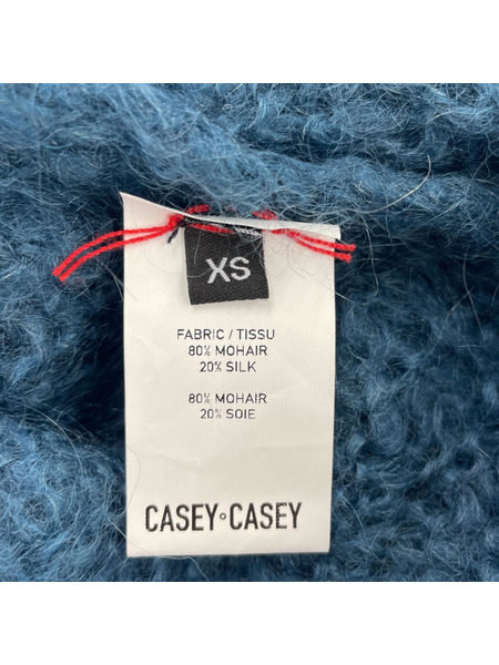 CASEY-CASEY STITCH CREW NECK MOHAIR XS ブルー