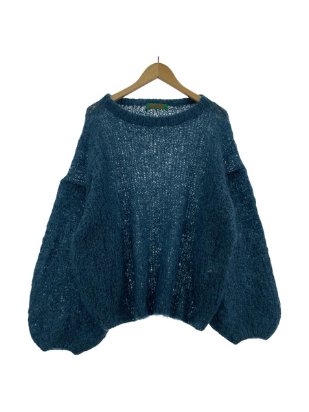 CASEY-CASEY STITCH CREW NECK MOHAIR XS ブルー