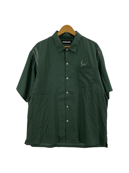 NEIGHBORHOOD BOWLING/ LC-SHIRT.SS 緑 M 221AQNH-SHM01