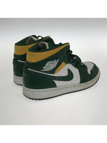 NIKE 554724-371 AIR JORDAN1 MID スニーカー 緑/白