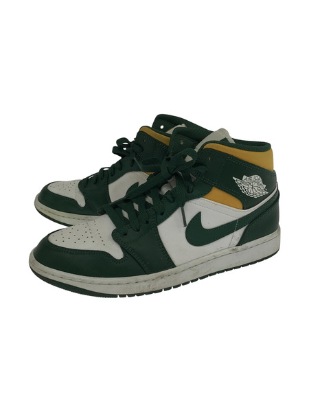 NIKE 554724-371 AIR JORDAN1 MID スニーカー 緑/白