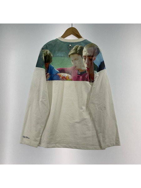 RAF SIMONS 長袖Tシャツ・カットソー × FRED PERRY バックプリントLSTEE ホワイト