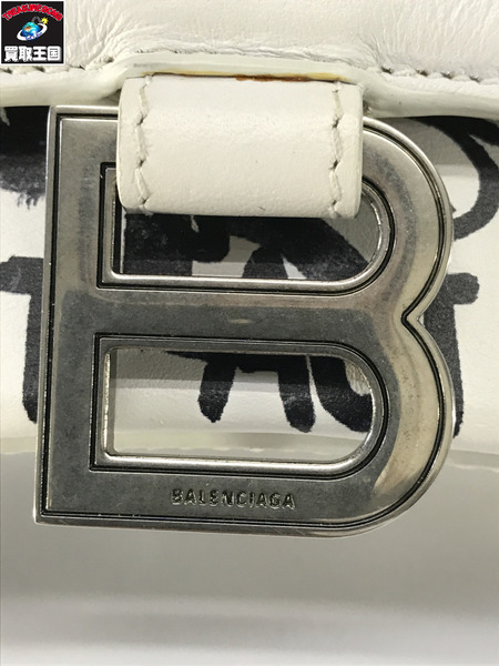 Balenciaga ショルダーバッグ グラフィック アワーグラス 2wayショルダーバッグ 白