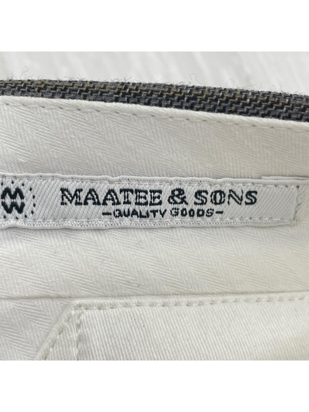 MAATEE＆SONS 永遠SLACKS forever slacks 3 グレー MT4303-0203B