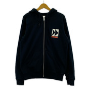 DIESEL パーカー(ジップアップ) バックプリント ブラック(S)