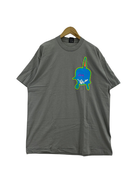 STUSSY　紺タグ　ITS ON　Tシャツ　グレー　XL